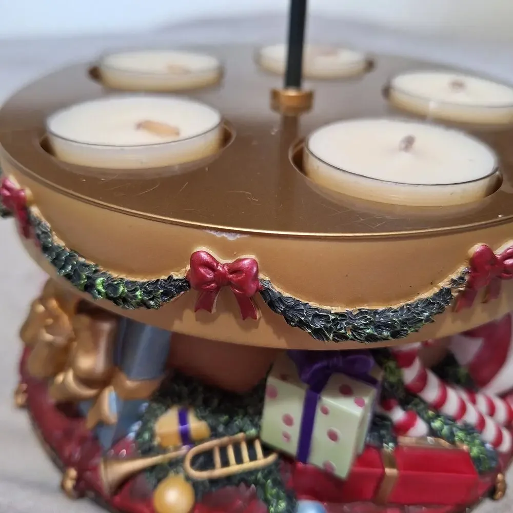 PartyLite Musical Glowing Christmas Tree P7920 Tea Light Candle Holder Works 15